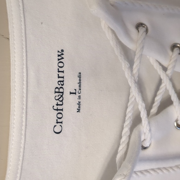 Croft & Barrow White Top Size L - Picture 2 of 4